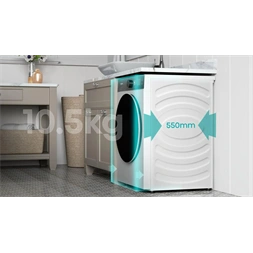 Hisense WF5i1045BWQ fehér, elöltöltős, 10,5 kg, 1400 ford./perc, gőzfunkció, WiFi, mosógép