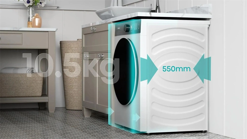 Hisense WF5i1045BWQ fehér, elöltöltős, 10,5 kg, 1400 ford./perc, gőzfunkció, WiFi, mosógép