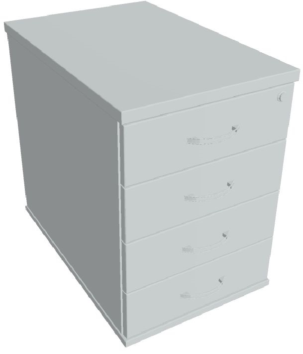 Hobis K 24 C N szürke kereszt 60 cm 4 fiókos konténer