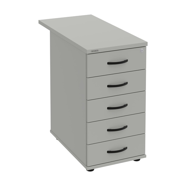 Hobis K 35 C N 80 szürke kereszt 80 cm 5 fiókos konténer