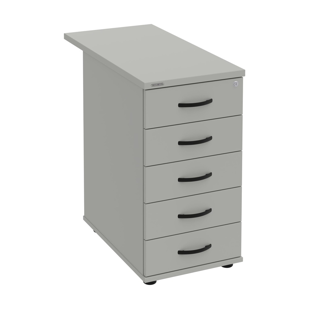 Hobis K 35 C N 80 szürke kereszt 80 cm 5 fiókos konténer