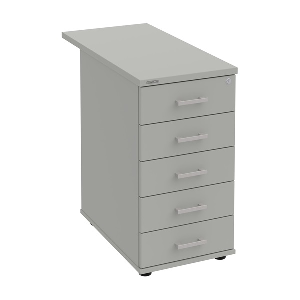 Hobis K 35 C N 80 szürke kereszt 80 cm 5 fiókos konténer