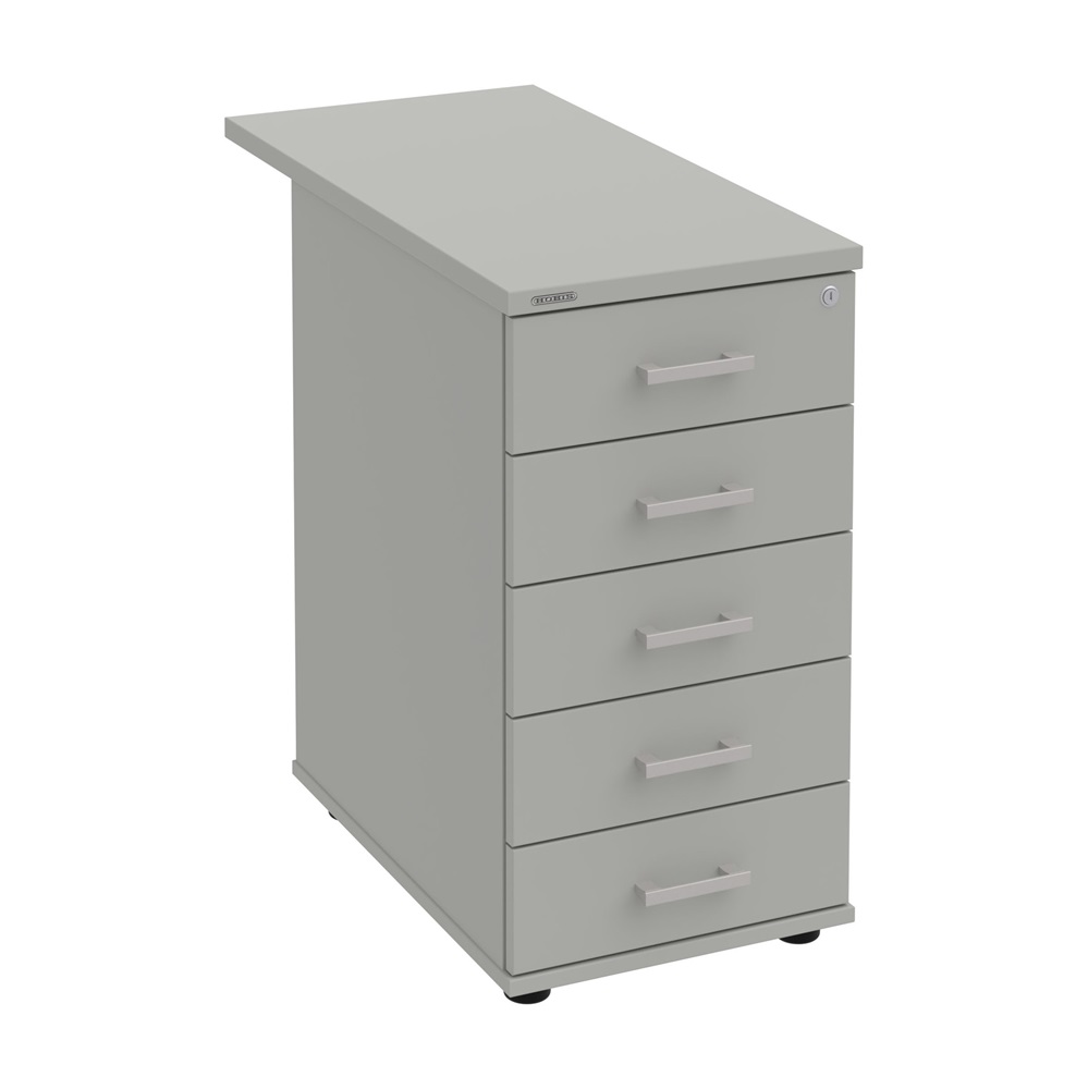 Hobis K 35 C N 80 szürke kereszt 80 cm 5 fiókos konténer