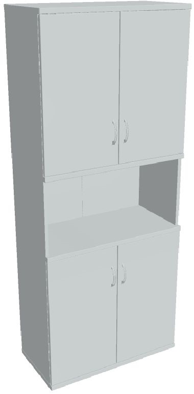 Hobis STRONG S 5 80 05 szürke 192x80 cm ajtós polcos szekrény