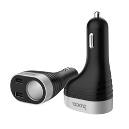 Hoco Z29 15W 2xUSB fekete autós töltő