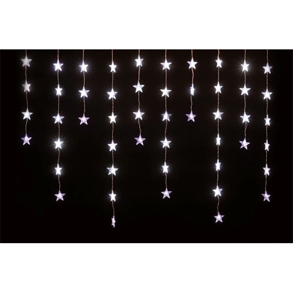 Home KAF 50L/WW 1,35m melegfehér beltéri LED-es csillag karácsonyi fényfüggöny