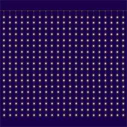 Home MLF 400/WW 2x2m/400 LED/kül-beltéri melegfehér Micro LED-es karácsonyi fényfüggöny