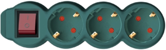 Home NV 3K-5/GR/1,5 3 aljzat 5méter 3x1,5 mm2 zöld kapcsolós elosztó