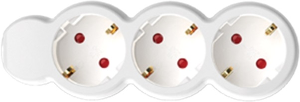 Home NV 3-5/WH/1,5 3 aljzat 5méter 3x1,5mm2 fehér elosztó