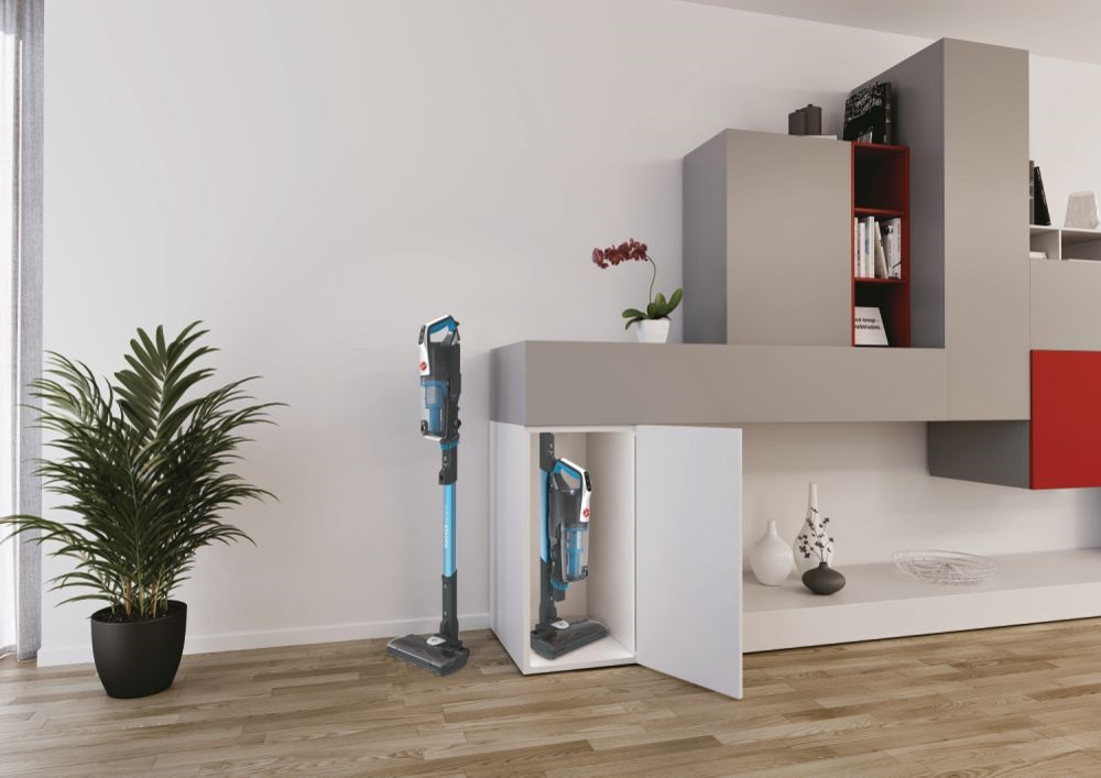 Hoover HF522STP 011 szürke-kék akkumulátoros álló porszívó