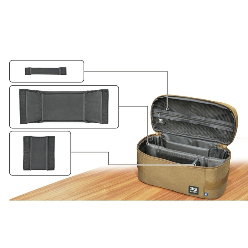 Hori Compact Carry All, Nintendo Switch 2, Official, Állítható rekesz, homokszínű konzol táska