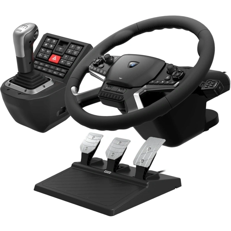Hori Force Feedback Truck Control System, PC (Windows), USB, fekete kormány szett