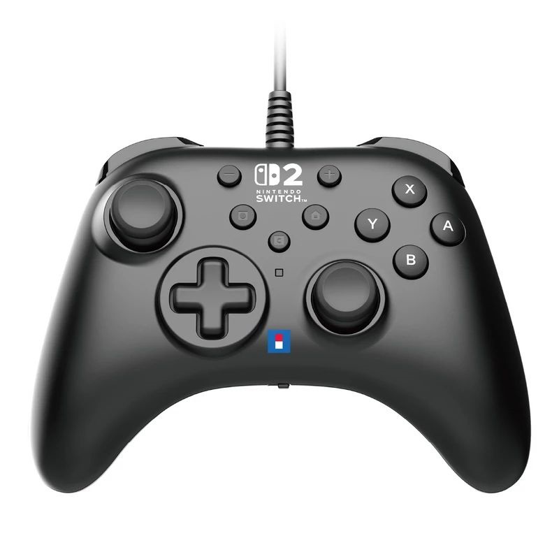 Hori NSX-005E Horipad Turbo Nintendo Switch 2 Official USB vezetékes fekete kontroller