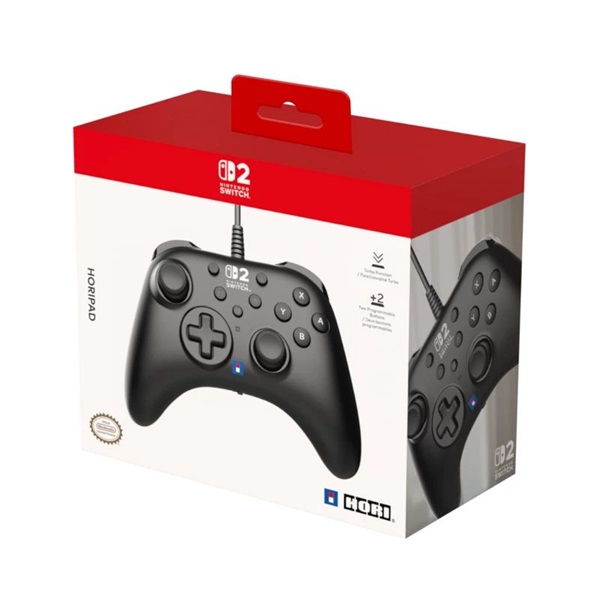 Hori Horipad Turbo Nintendo Switch 2 Official USB fekete vezetékes kontroller