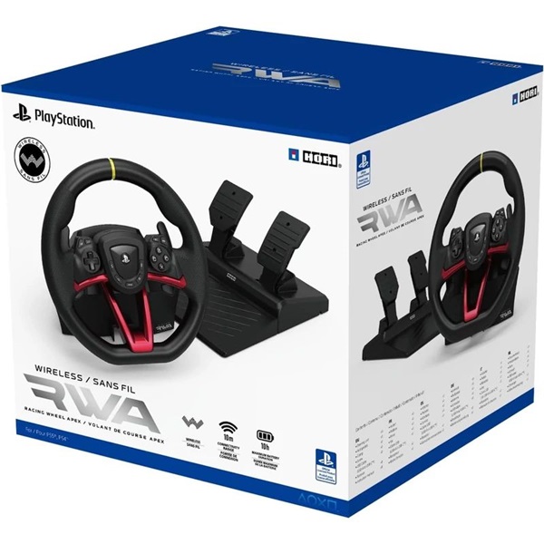 Hori Racing Wheel APEX PlayStation 5/PlayStation 4/PC vezeték nélküli fekete kormány és pedál szett