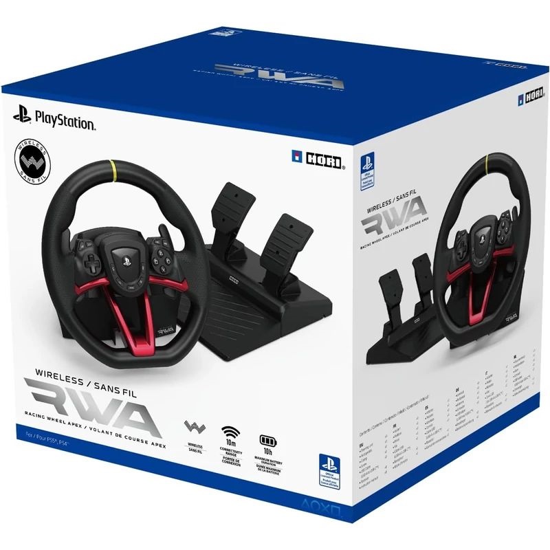 Hori Racing Wheel APEX PlayStation 5/PlayStation 4/PC vezeték nélküli fekete kormány + pedál