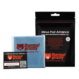 Hővezető lap Thermal Grizzly Minus Pad Advance - 100 x 100 x 2,0 mm, 2 db