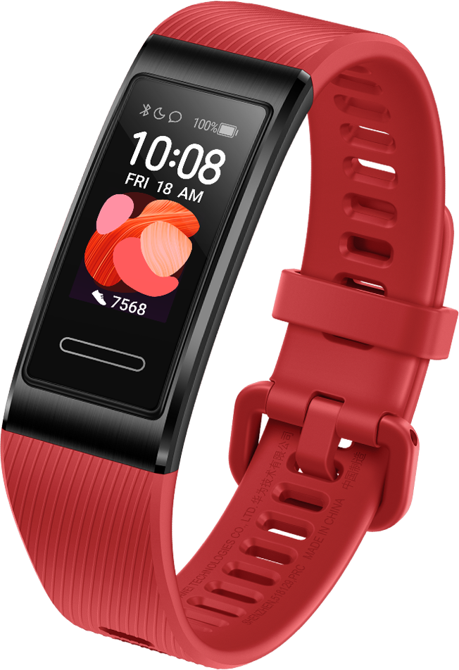 Huawei Band 4 Pro piros aktivitásmérő karpánt