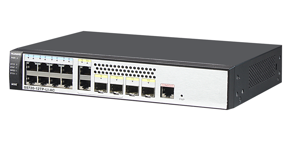 Huawei S5720-12TP-LI-AC 8xGbE LAN 2xGbE Combo RJ45/SFP 2xGbE SFP L3 menedzselhető switch