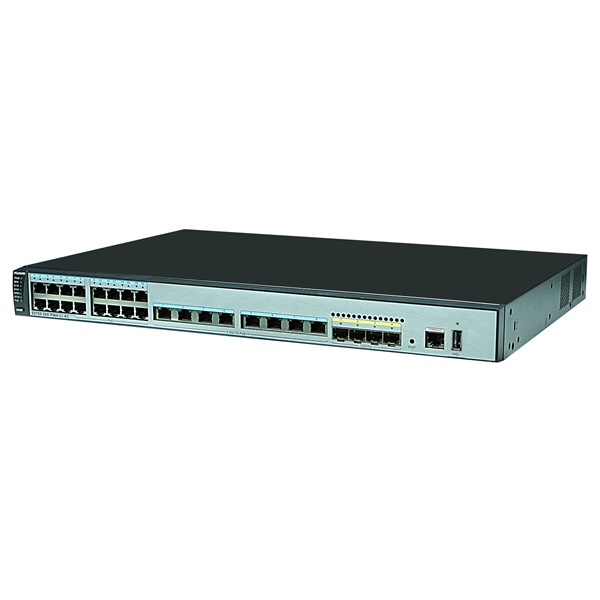 Huawei S5720-28X-PWH-LI-AC 16xGbE PoE+ LAN 8xEthernet 100M/1/2.5G PoE++ 4x10GbE SFP+ 360W PoE++ L3 menedzselhető switch