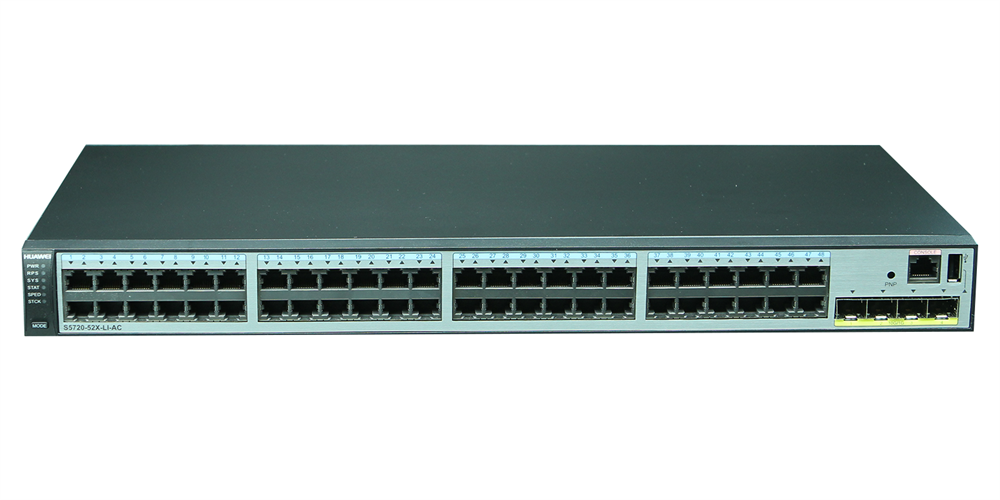 Huawei S5720-52X-LI-AC 48xGbE LAN 4x10GbE SFP+ L3 menedzselhető switch
