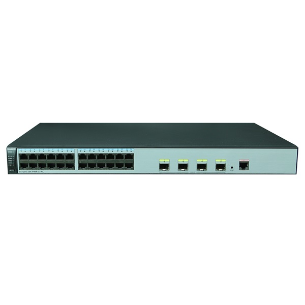 Huawei S5720S-28X-PWR-LI-AC 24GbE PoE+ LAN 4x10GbE SFP+ 370W PoE+ L3 menedzselhető switch