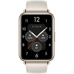 Huawei Watch Fit 2 bőr pántos fehér okosóra (Újracsomagolt)