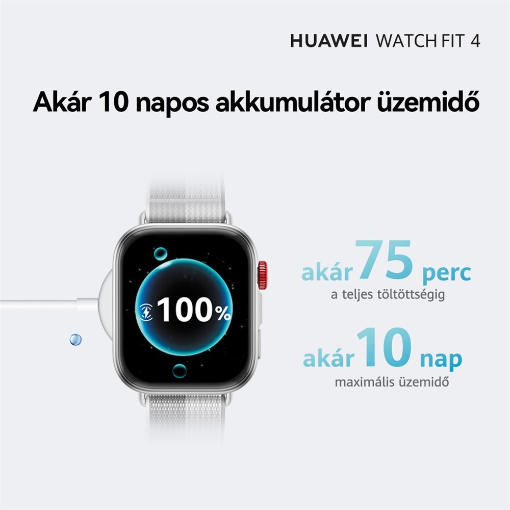 Huawei Watch Fit 4 ezüst okosóra
