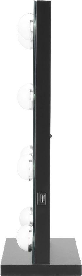 Humanas HS HM02 LED világítással fekete sminktükör