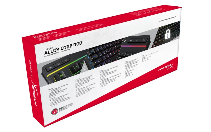 HyperX Alloy Core RGB US fekete gamer billentyűzet
