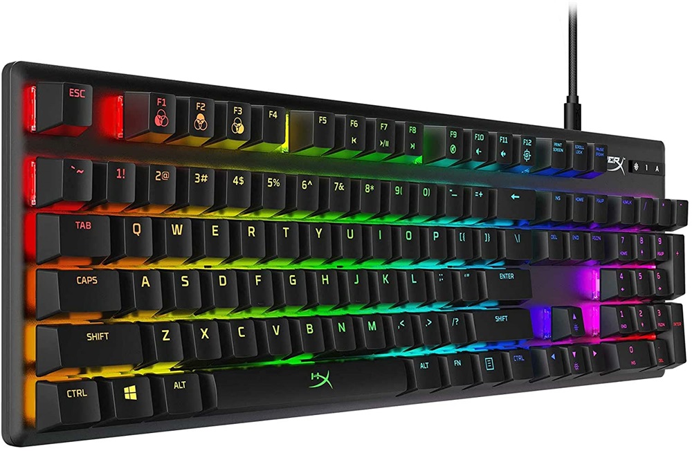 HyperX Alloy Origins (AQUA switches) US világító gamer billentyűzet