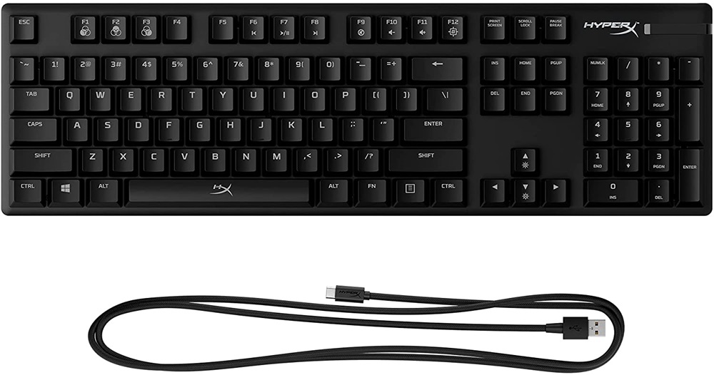 HyperX Alloy Origins (AQUA switches) US világító gamer billentyűzet