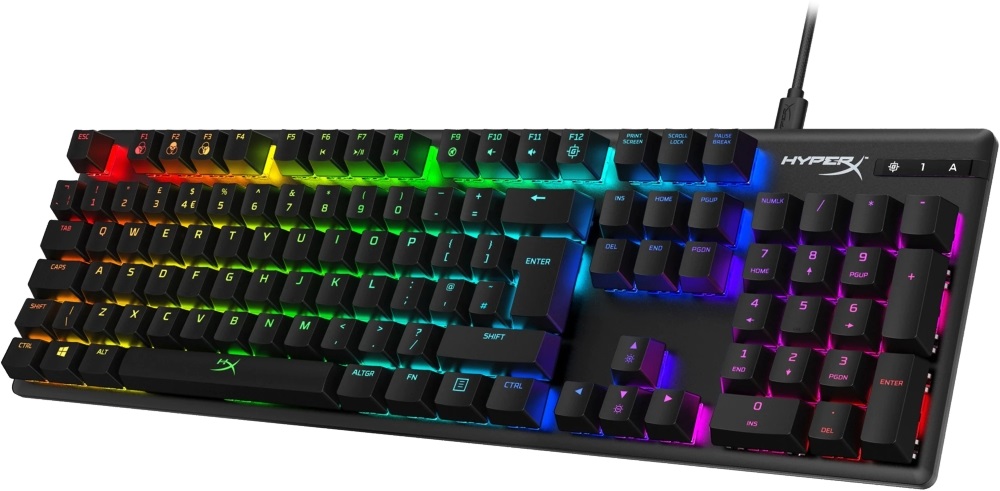 HyperX Alloy Origins (HyperX red) UK világító mechanikus gamer billentyűzet