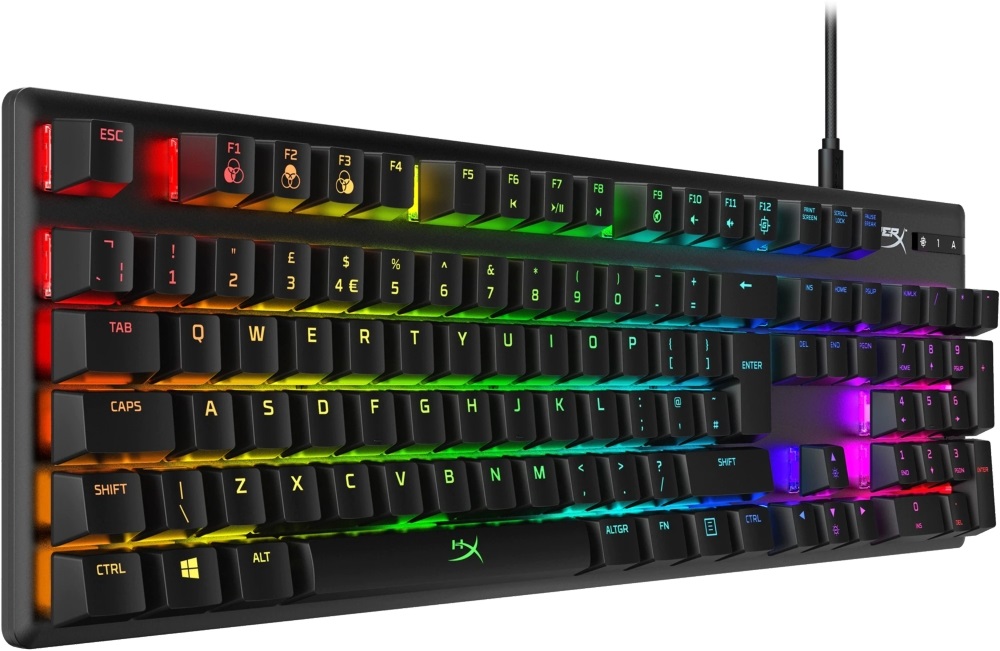HyperX Alloy Origins (HyperX red) UK világító mechanikus gamer billentyűzet