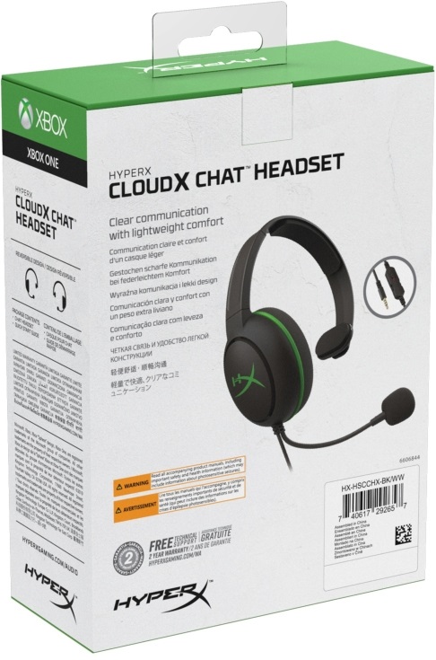 HyperX CloudX Chat (Xbox Licensed) 3,5 Jack fekete gamer headset