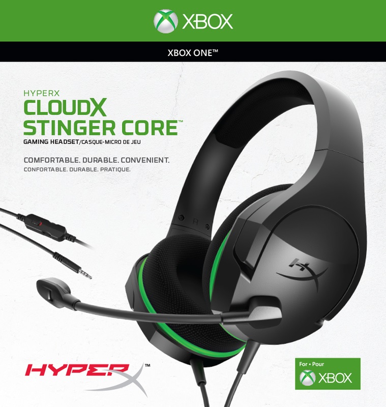 HyperX CloudX Stinger Core (Xbox Licensed) 3,5 Jack fekete gamer headset