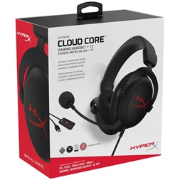 HyperX Cloud Core + 7.1 3,5 Jack fekete gamer headset
