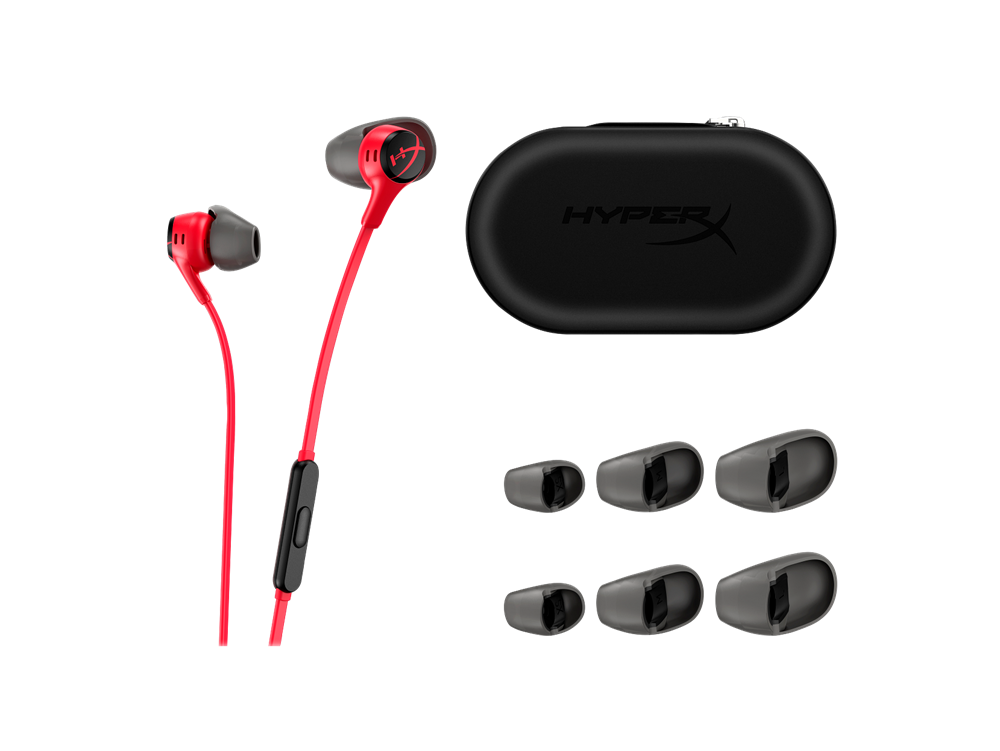 HyperX Cloud Earbuds II piros vezetékes mikrofonos fülhallgató