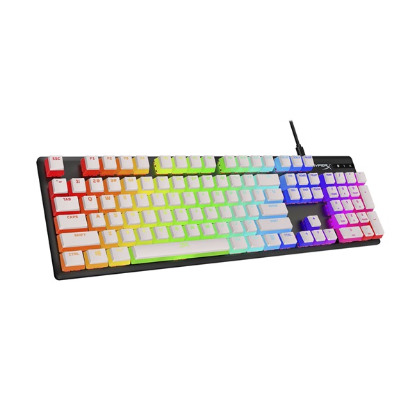 HyperX Pudding PBT US fehér gamer billentyű szett