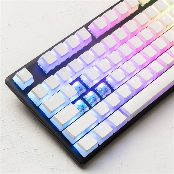 HyperX Pudding PBT US fehér gamer billentyű szett
