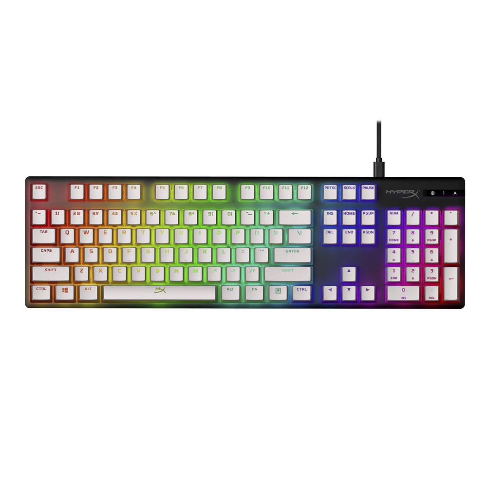 HyperX Pudding PBT US fehér gamer billentyű szett