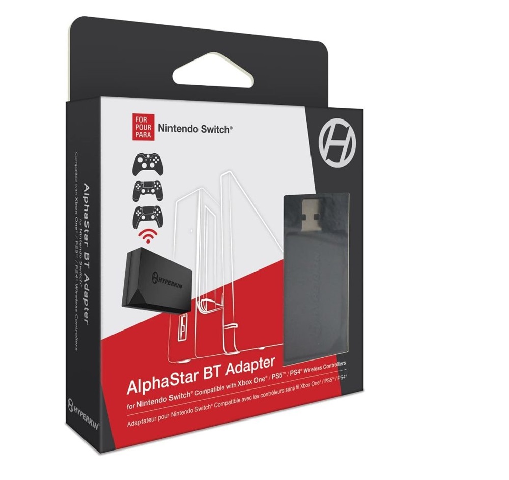 Hyperkin M07480 AlphaStar Nintendo Switch/Xbox One/PS5/PS4 kontrollerhez BT adapter