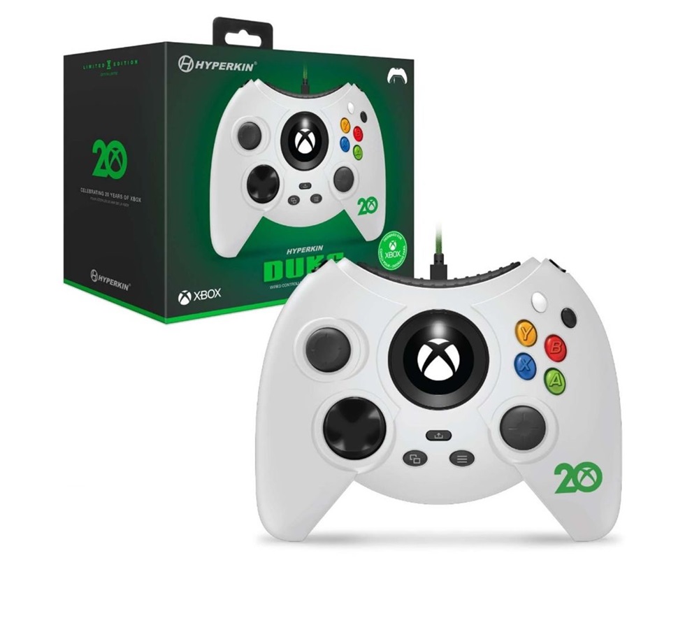 Hyperkin M02668-ANWH Duke Xbox Series|One/Windows 11|10 20.Évf. Xbox liszenszelt vezetékes fehér kontroller