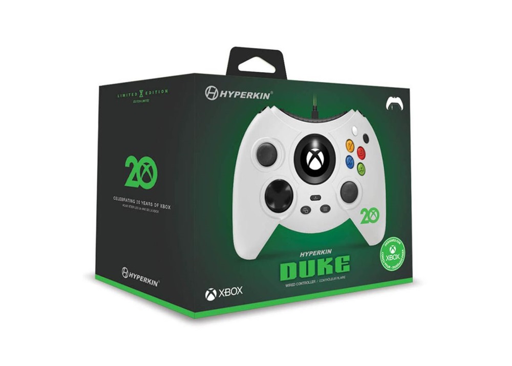 Hyperkin M02668-ANWH Duke Xbox Series|One/Windows 11|10 20.Évf. Xbox liszenszelt vezetékes fehér kontroller