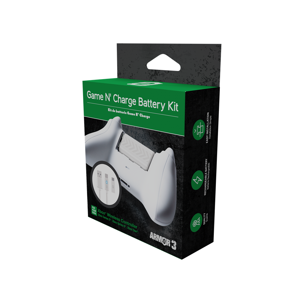 Hyperkin M07632-WH "Game N` Charge" Xbox Series/Xbox One fehér kontroller akkumulátor + 3m töltőkábel