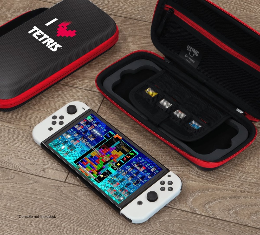Hyperkin M07541-TEHD Tetris EVA Nintendo Switch/Switch OLED/Switch "Heart Drop" erősített utazótok