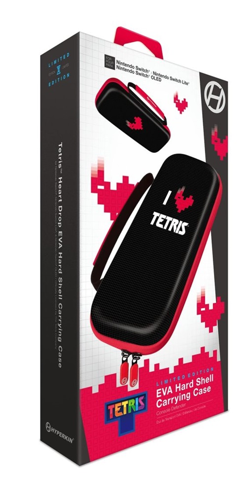 Hyperkin M07541-TEHD Tetris EVA Nintendo Switch/Switch OLED/Switch "Heart Drop" erősített utazótok