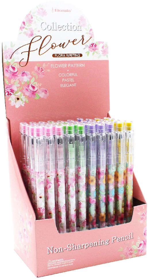 ICO Bensia virág mintás Pcvd93 DP50 tolóbetétes radíros ceruza