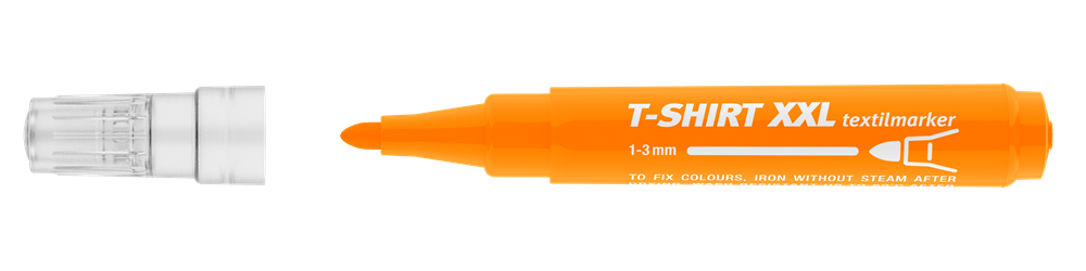 ICO D10 XXL (27) narancs textilmarker rostirón