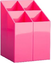 ICO Design szögletes rózsaszín írószertartó
